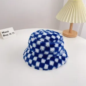 Child Checker Fluff Bucket Hat