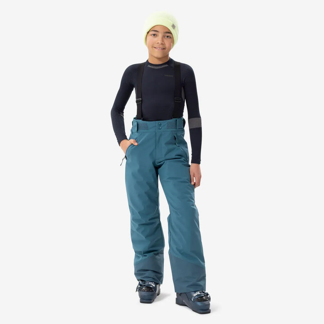 CHILDREN'S WARM AND WATERPROOF SKI TROUSERS  -500 PNF