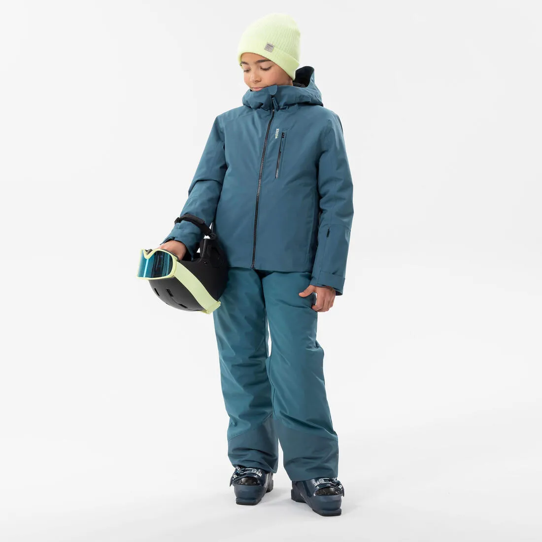CHILDREN'S WARM AND WATERPROOF SKI TROUSERS  -500 PNF