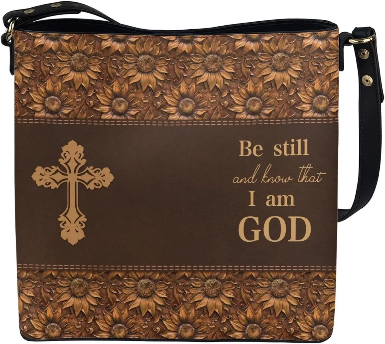 Christian Tote Bags for Women, God Quotes Leather Handbags Bucket Bags, PU Leather Bible Church Bag Satchel Hobo