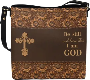 Christian Tote Bags for Women, God Quotes Leather Handbags Bucket Bags, PU Leather Bible Church Bag Satchel Hobo