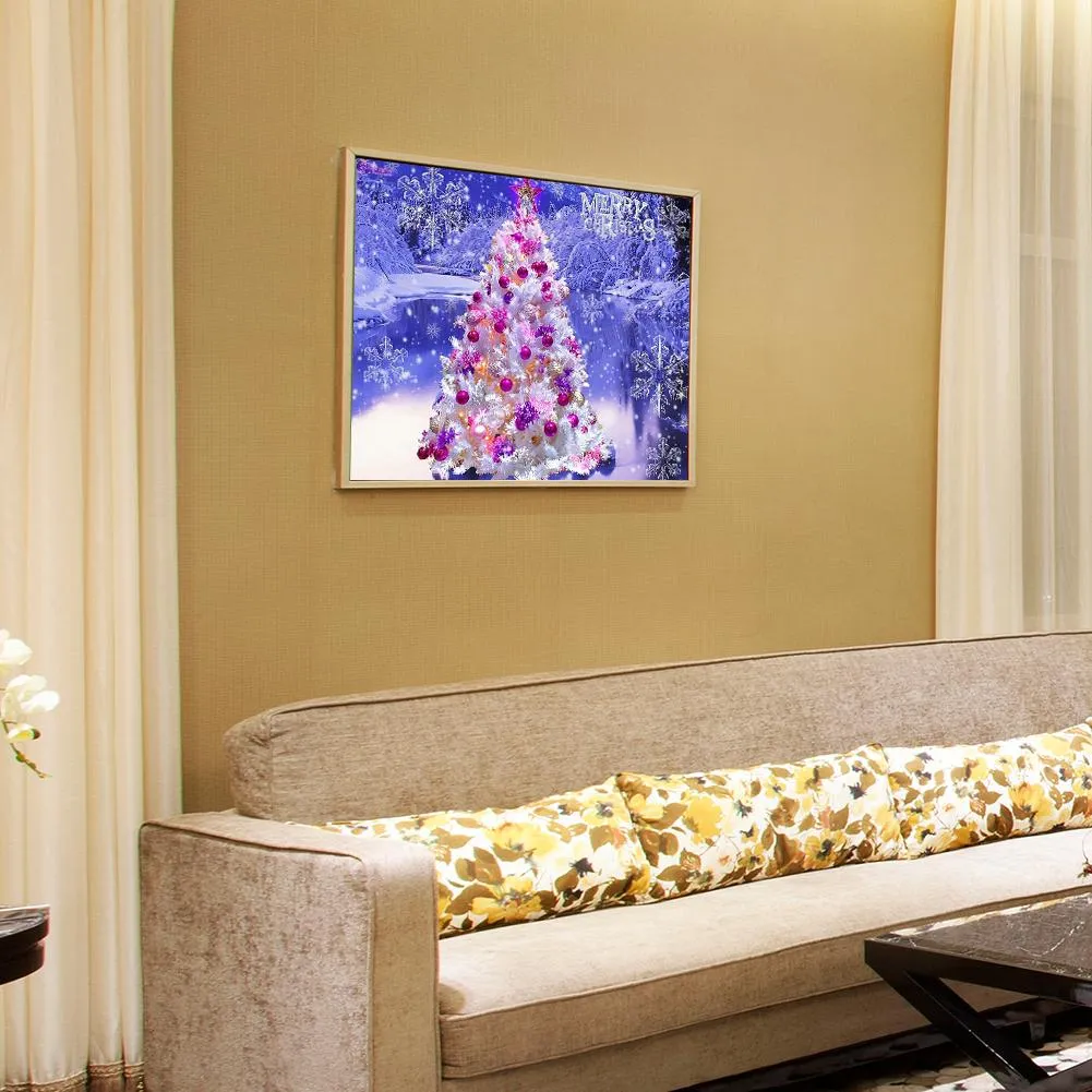 Christmas Tree  - Full Round Diamond - 40x30CM