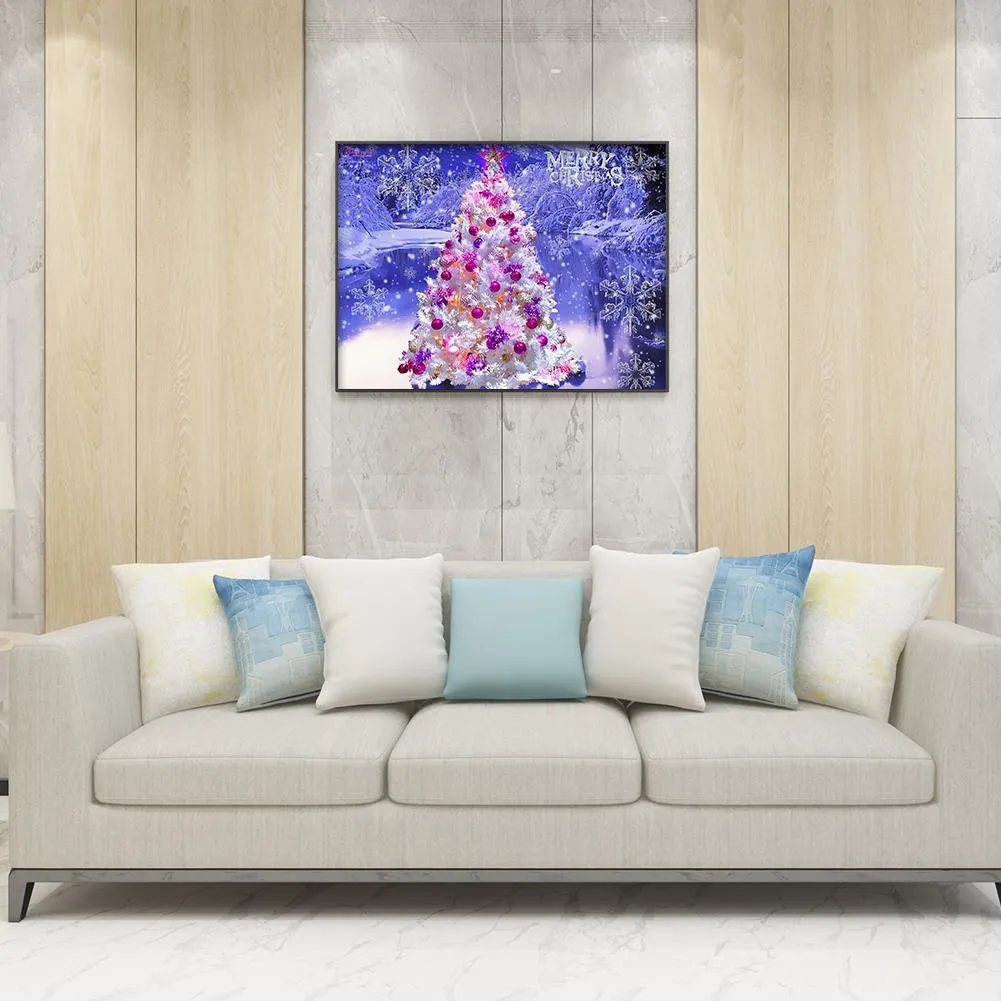 Christmas Tree  - Full Round Diamond - 40x30CM