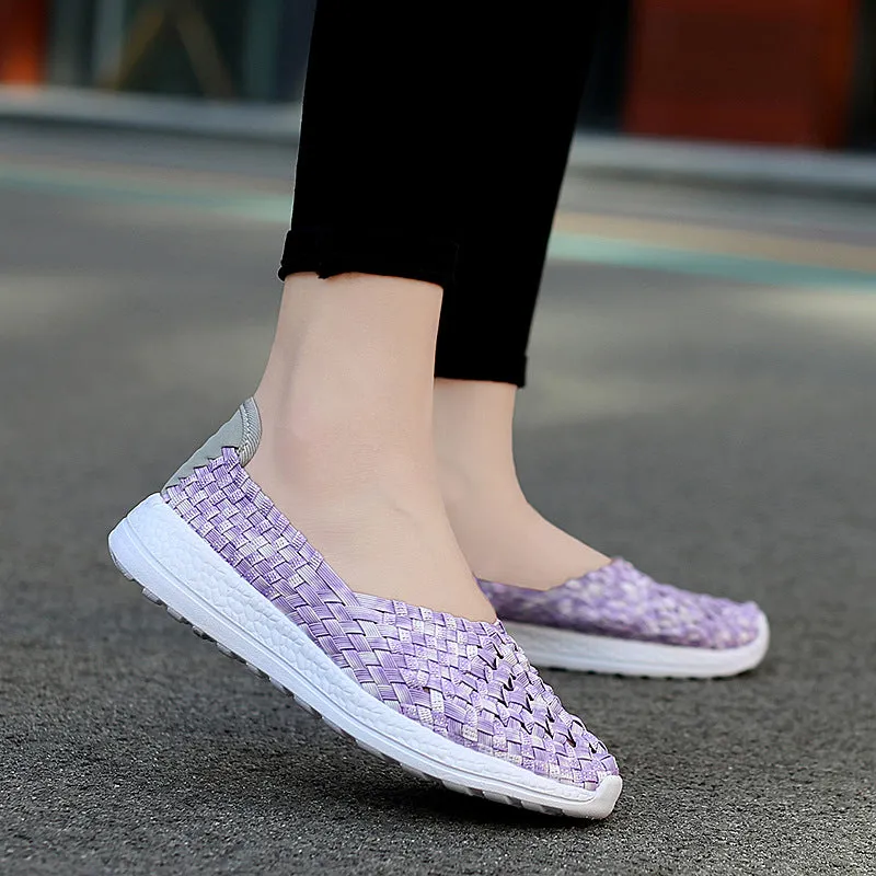 Cilool Comfortable Flat Cutout Casual Shoes