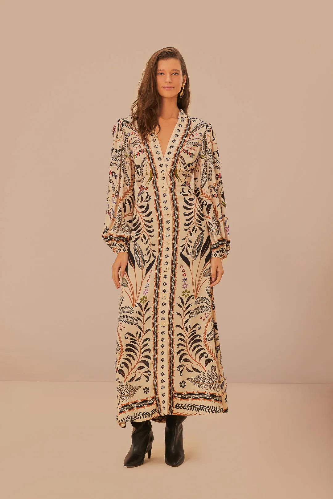Classic Nature Sand Maxi Dress