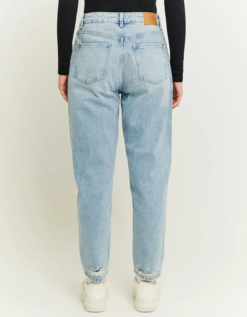 Comfortable Blue Stretch Mom Jeans