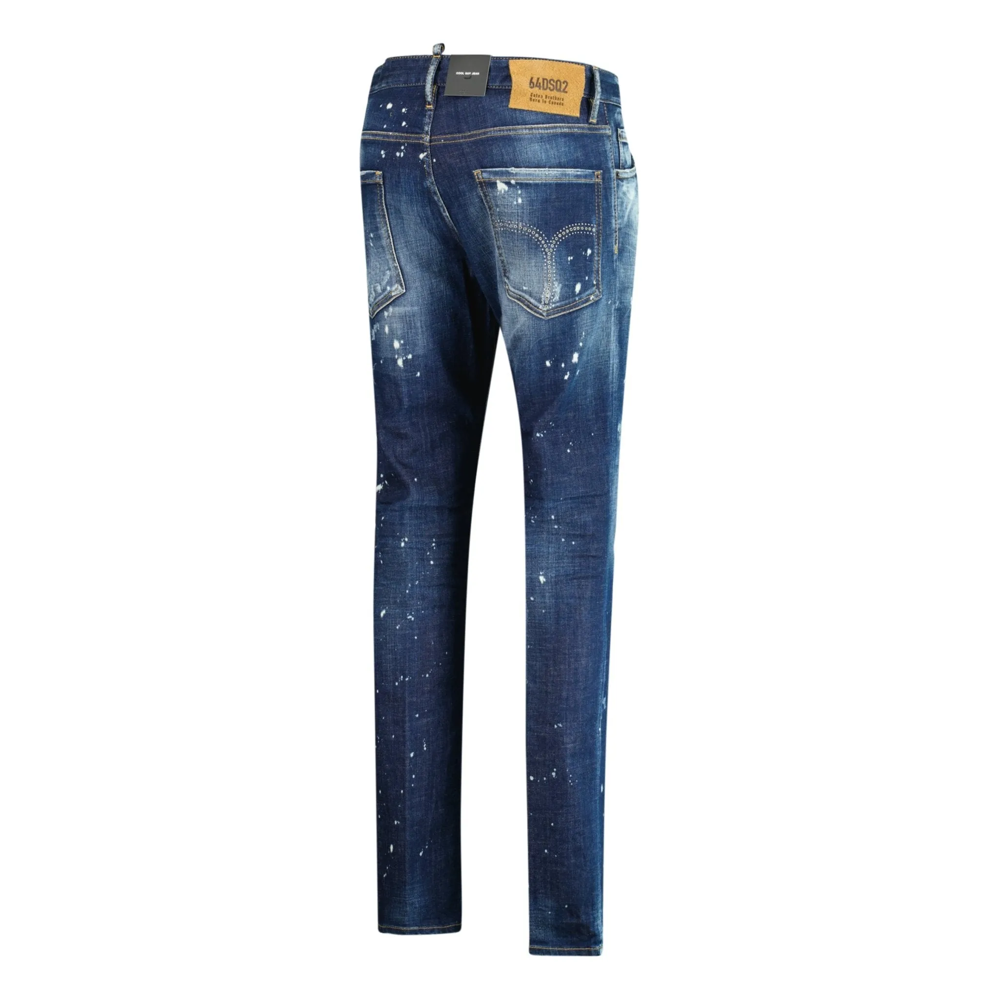 'Cool Guy Jean' Distessed White Paint Jeans Blue