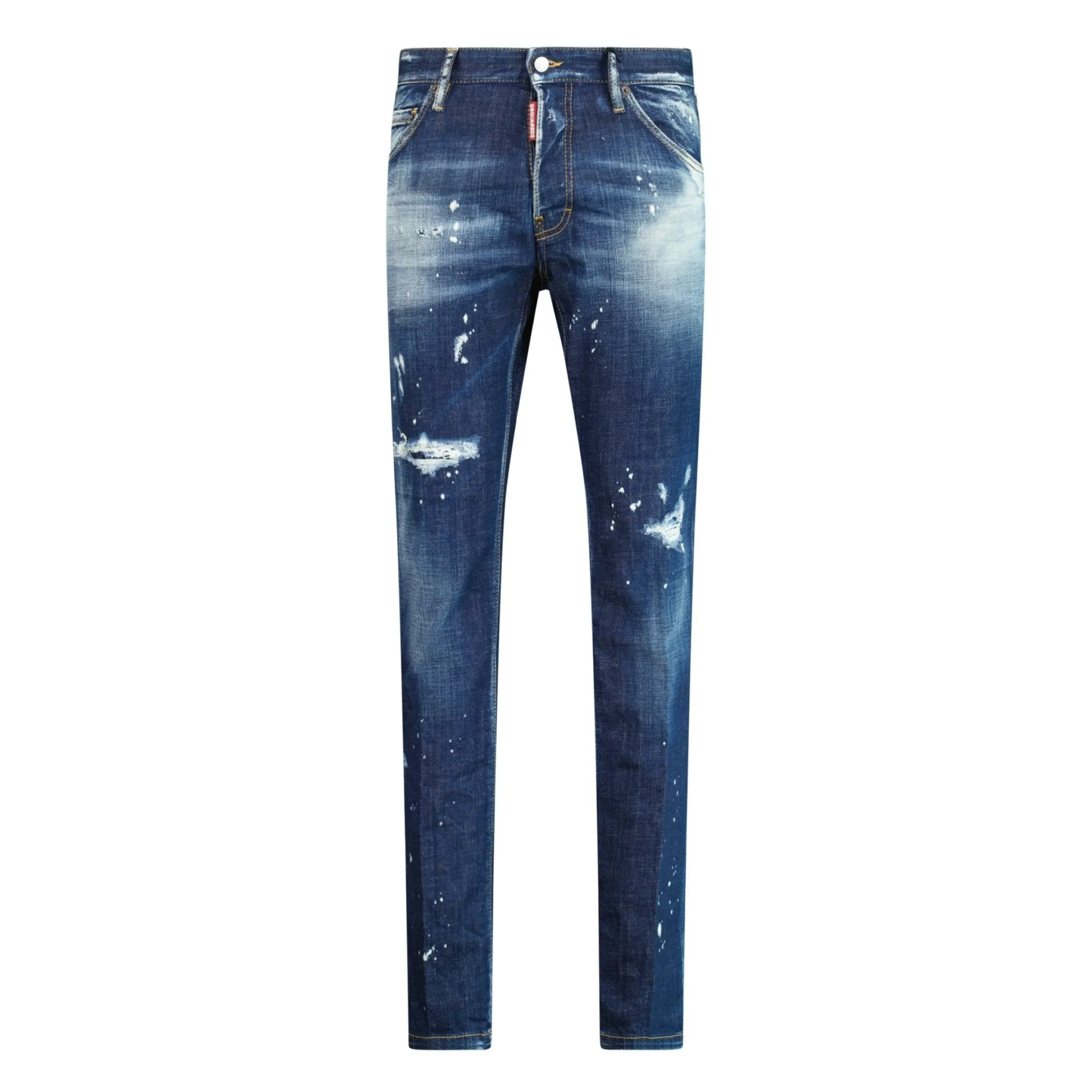 'Cool Guy Jean' Distessed White Paint Jeans Blue