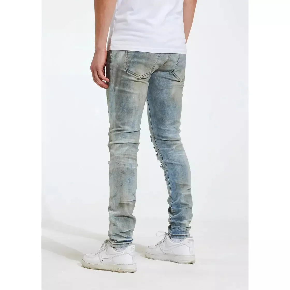 Crysp Denim Atlantic Light Blue Jeans w/Tears (CRYSP122-15)