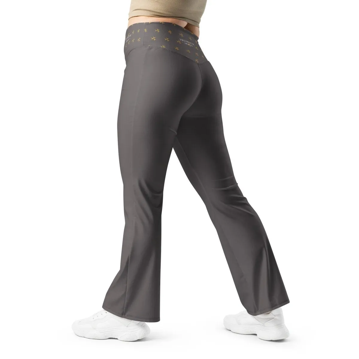 Dark Gray Sustainable High-Waisted Flared Leggings  – 2XS-6XL