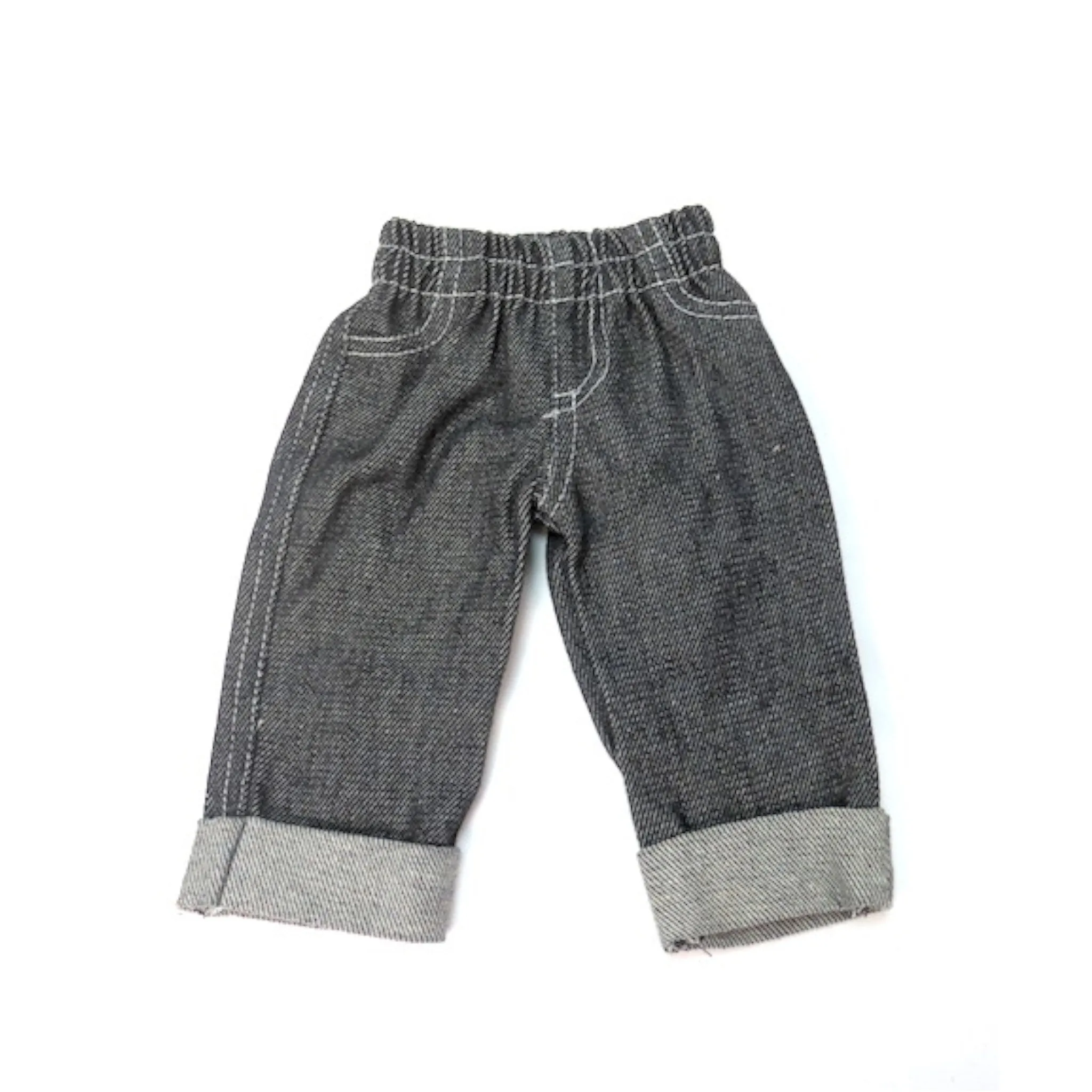 Dark Wash Cuffed Jeans for 18-inch dolls