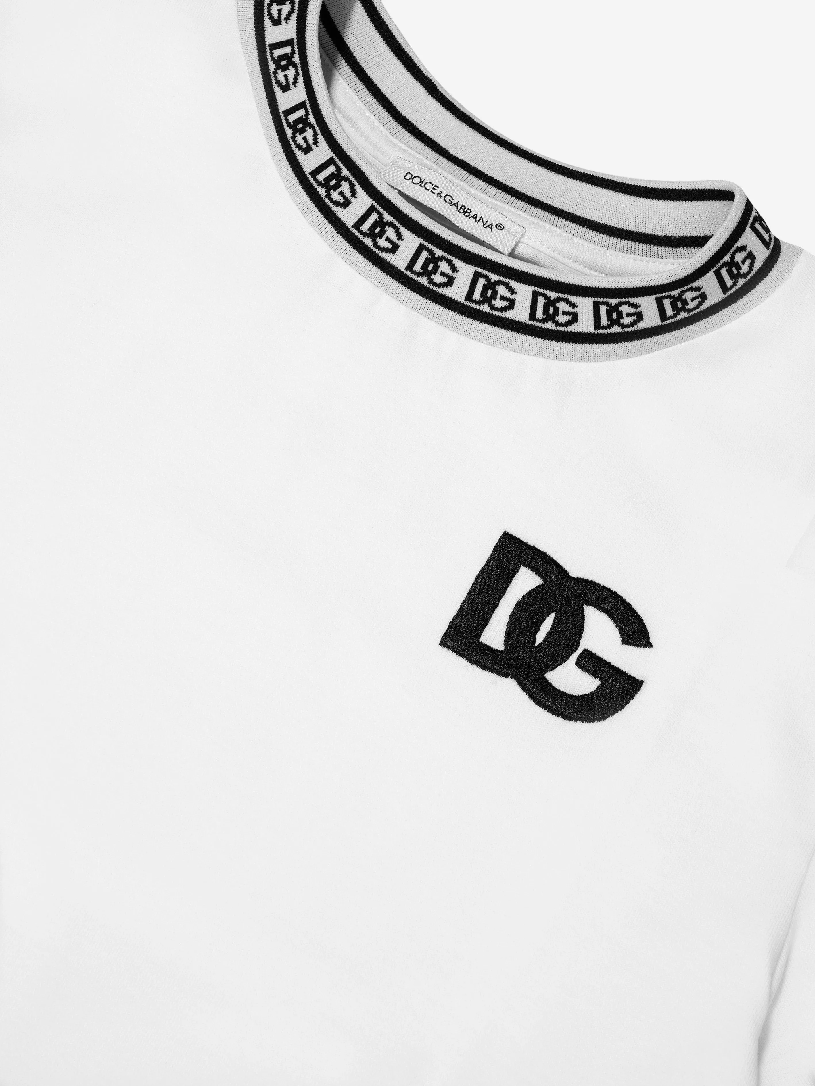 Dolce & Gabbana Boys Logo Band T-Shirt in White