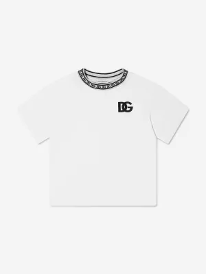 Dolce & Gabbana Boys Logo Band T-Shirt in White