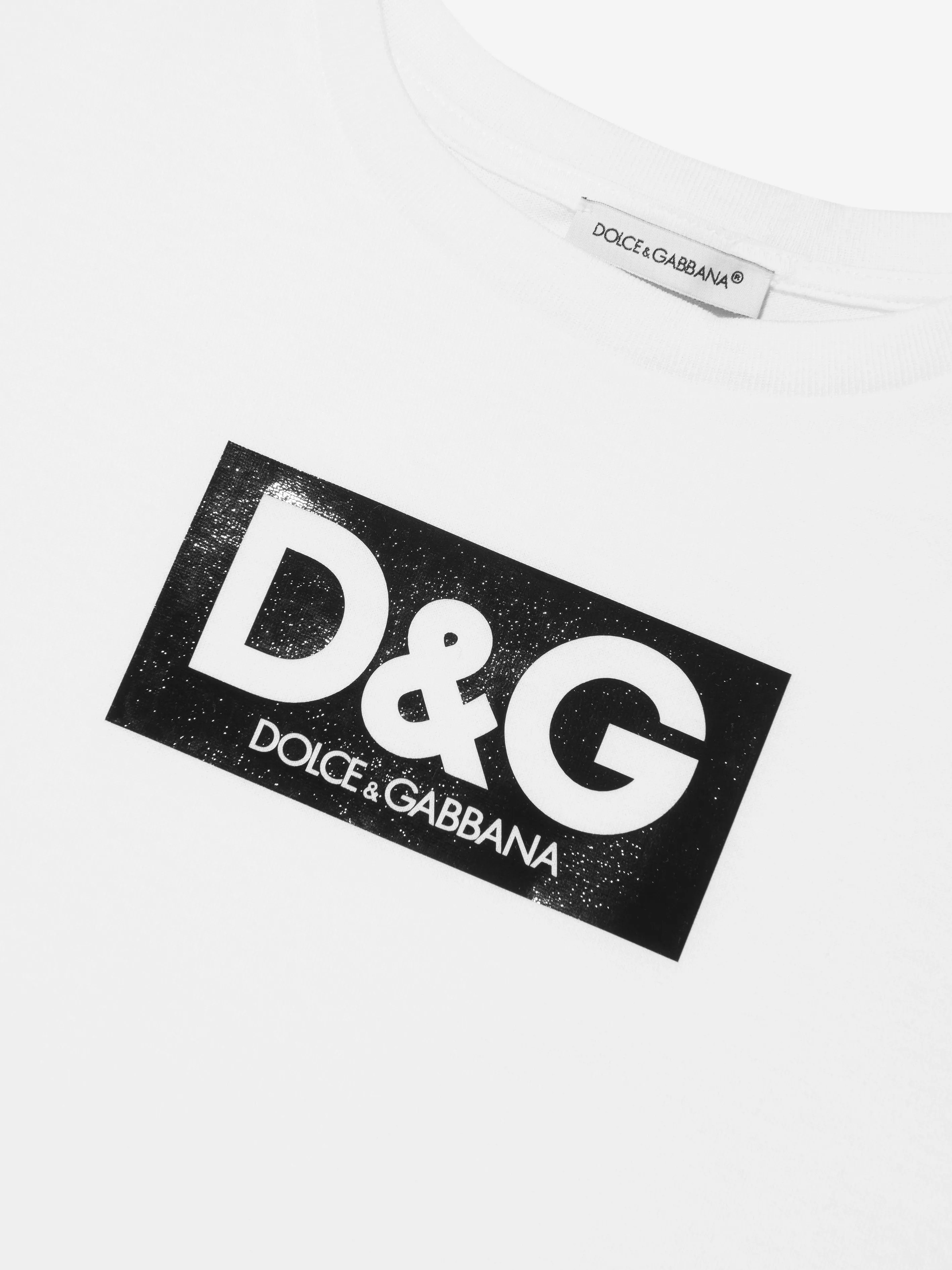 Dolce & Gabbana Boys Logo Print T-Shirt in White