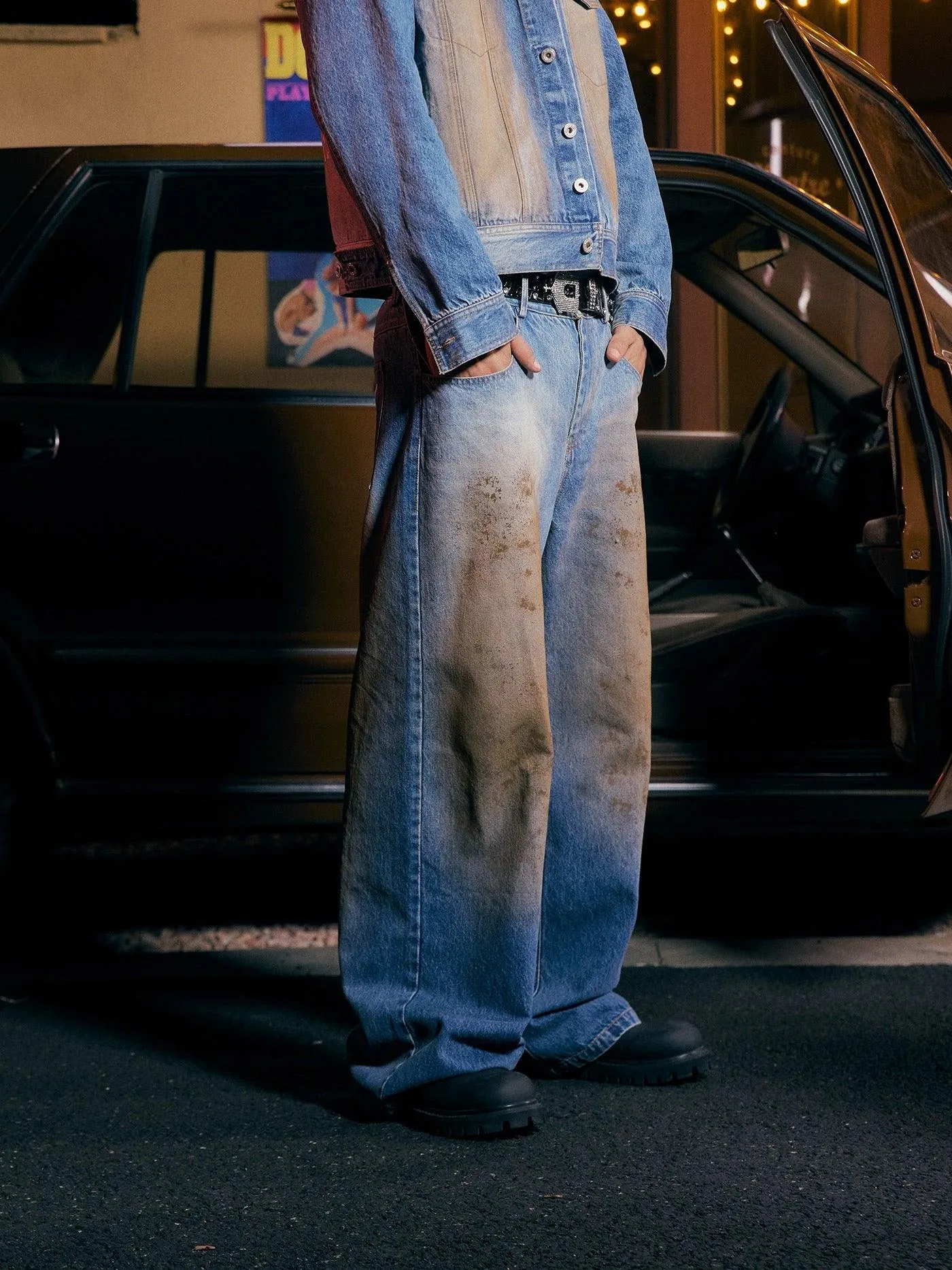 DONSMOKE/PLAYBOY Dirty Washed Jeans