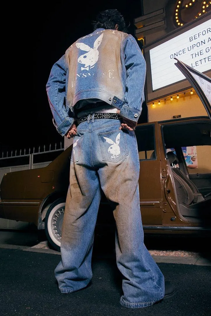 DONSMOKE/PLAYBOY Dirty Washed Jeans