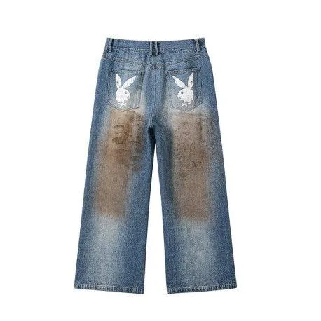DONSMOKE/PLAYBOY Dirty Washed Jeans