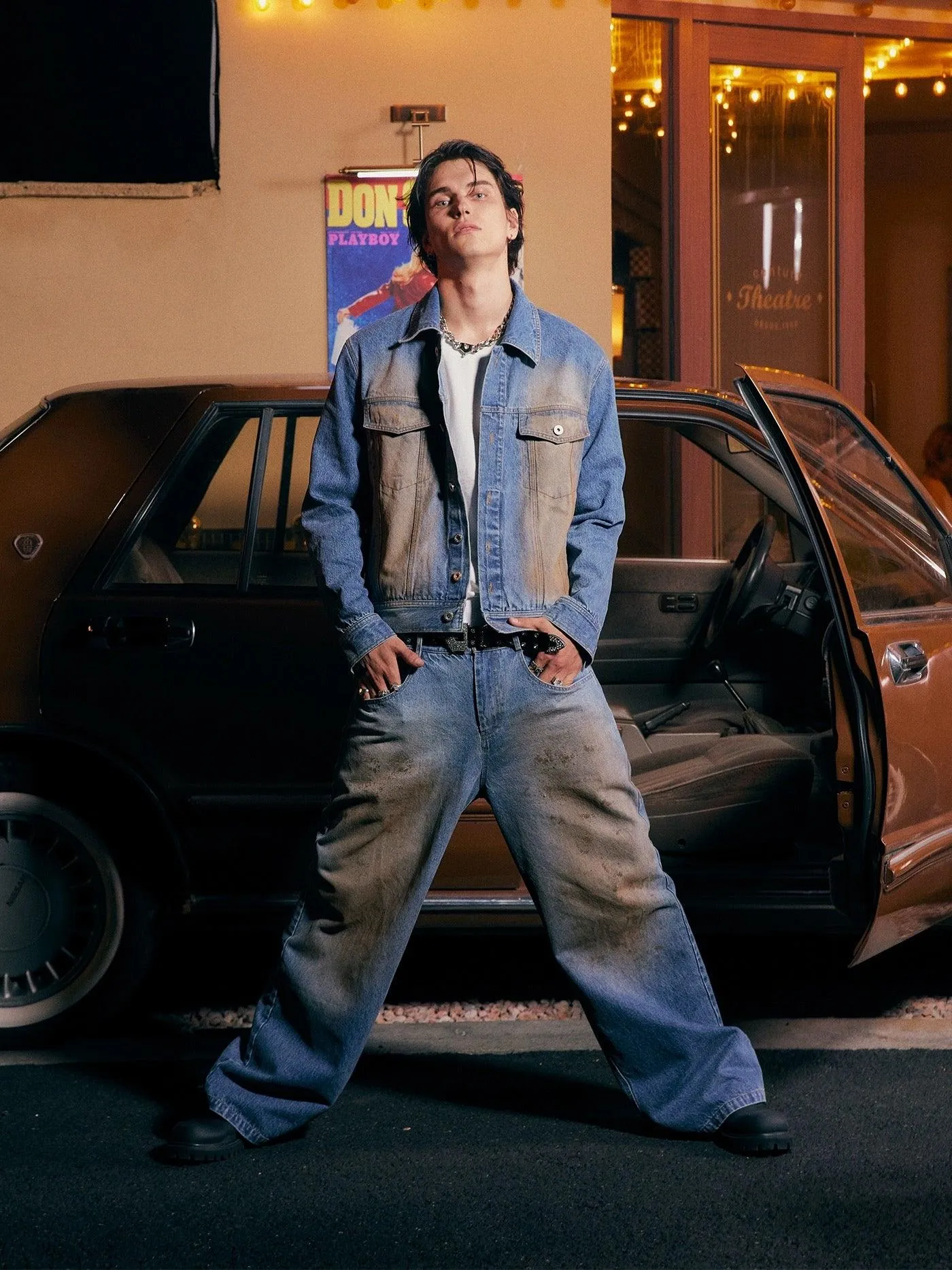 DONSMOKE/PLAYBOY Dirty Washed Jeans