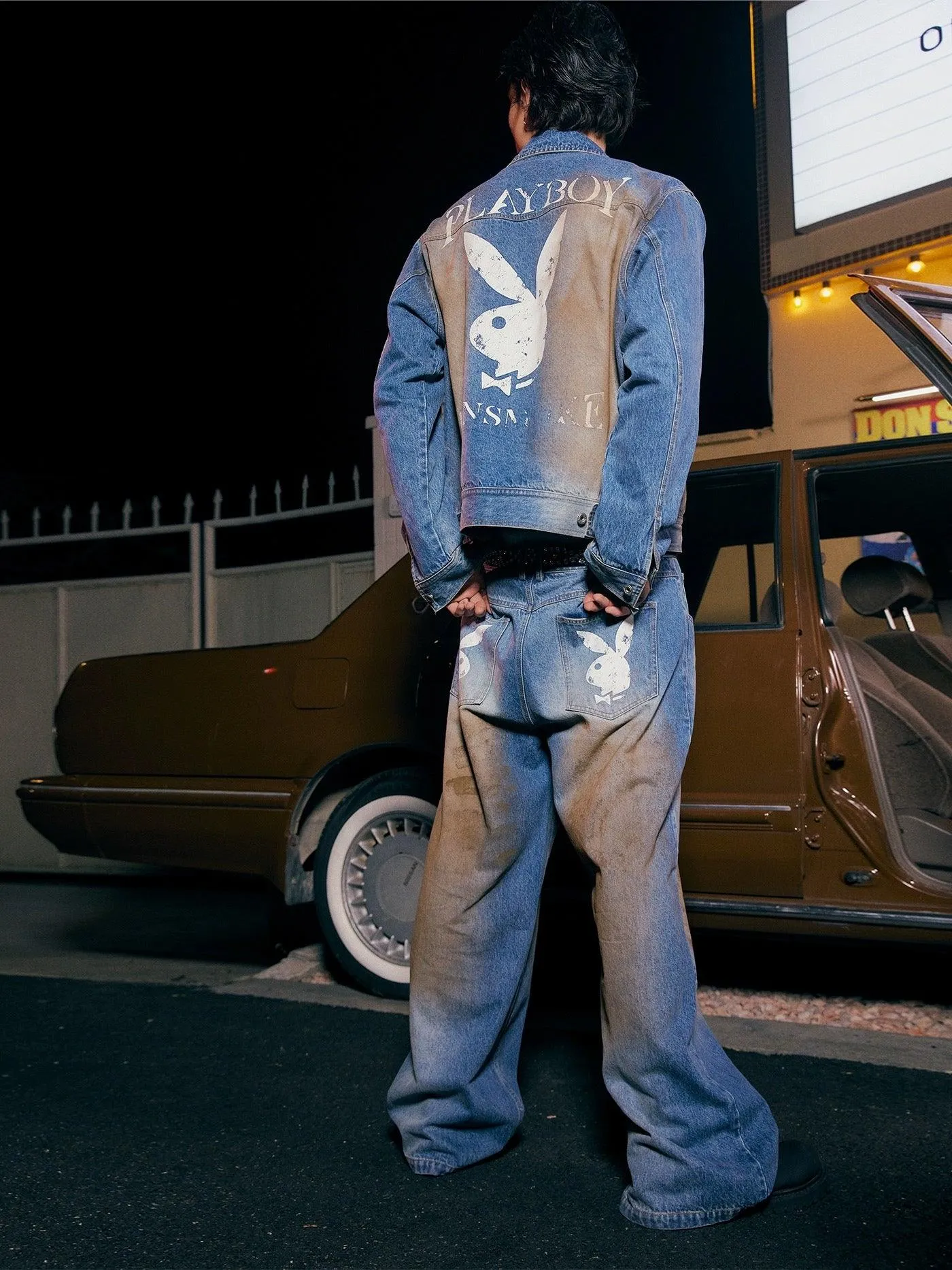 DONSMOKE/PLAYBOY Dirty Washed Jeans