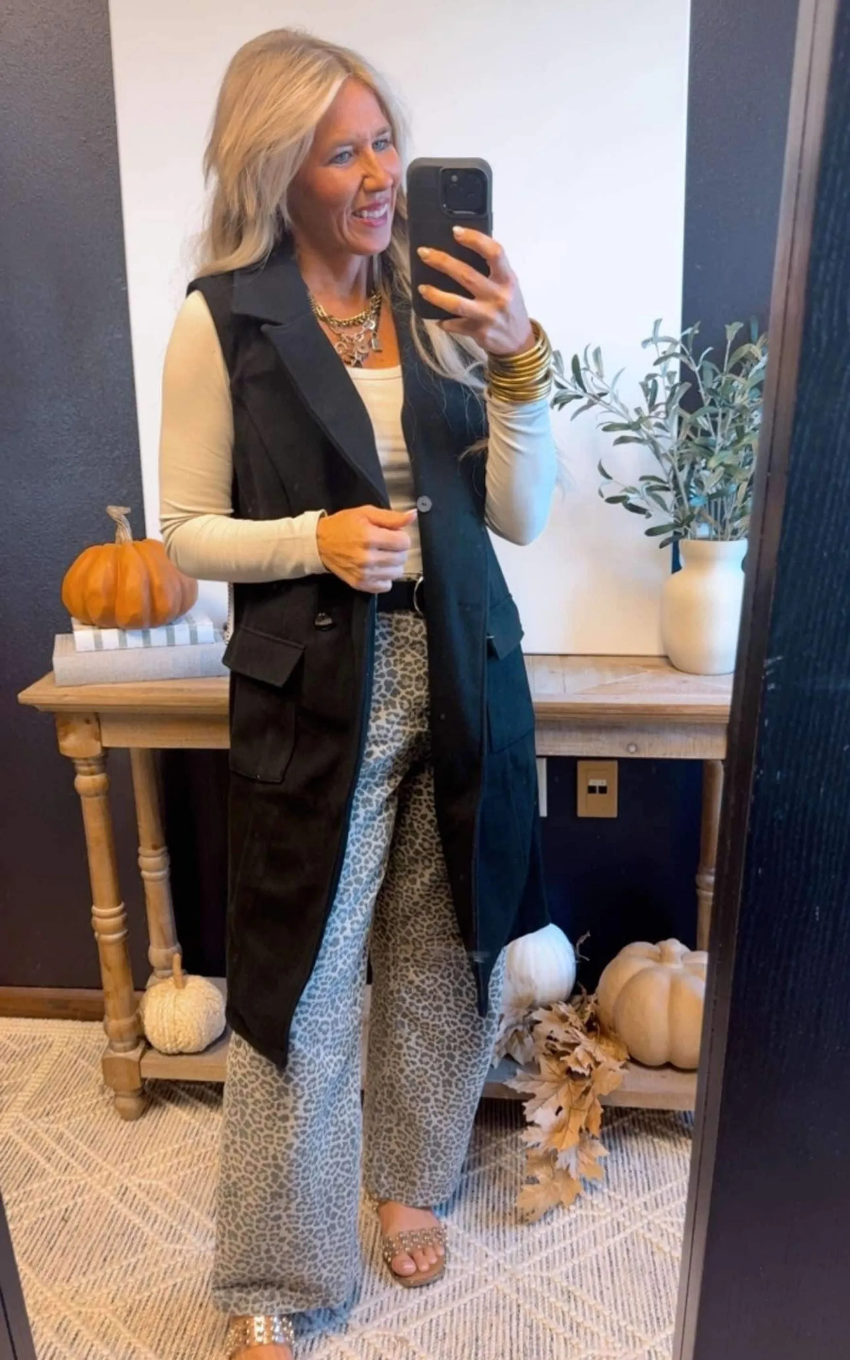 Double Breasted Pocketed Vest** - Final Sale
