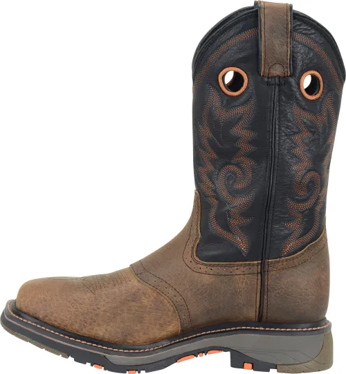 Double H Men's 12" Isaac Wide Square Composite Toe Roper - Beige DH5130
