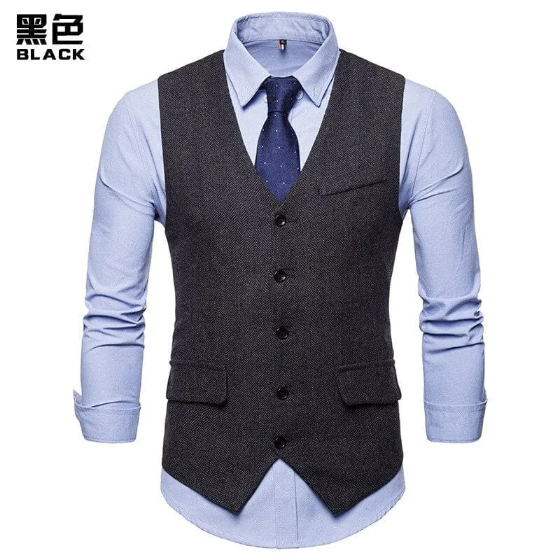 Dress Vests Men 2018 Hombre Suit Vest Male Waistcoat. Sleeveless Formal Vest XXL