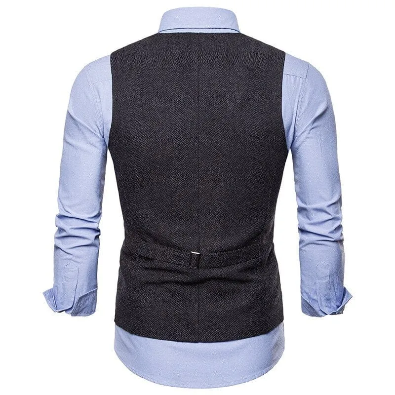 Dress Vests Men 2018 Hombre Suit Vest Male Waistcoat. Sleeveless Formal Vest XXL