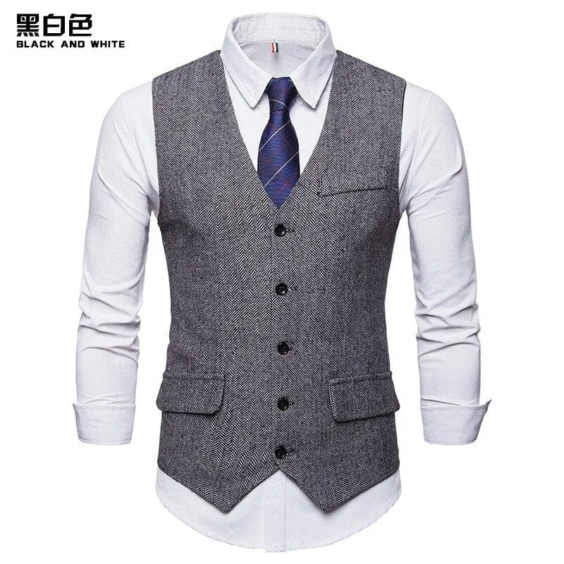 Dress Vests Men 2018 Hombre Suit Vest Male Waistcoat. Sleeveless Formal Vest XXL