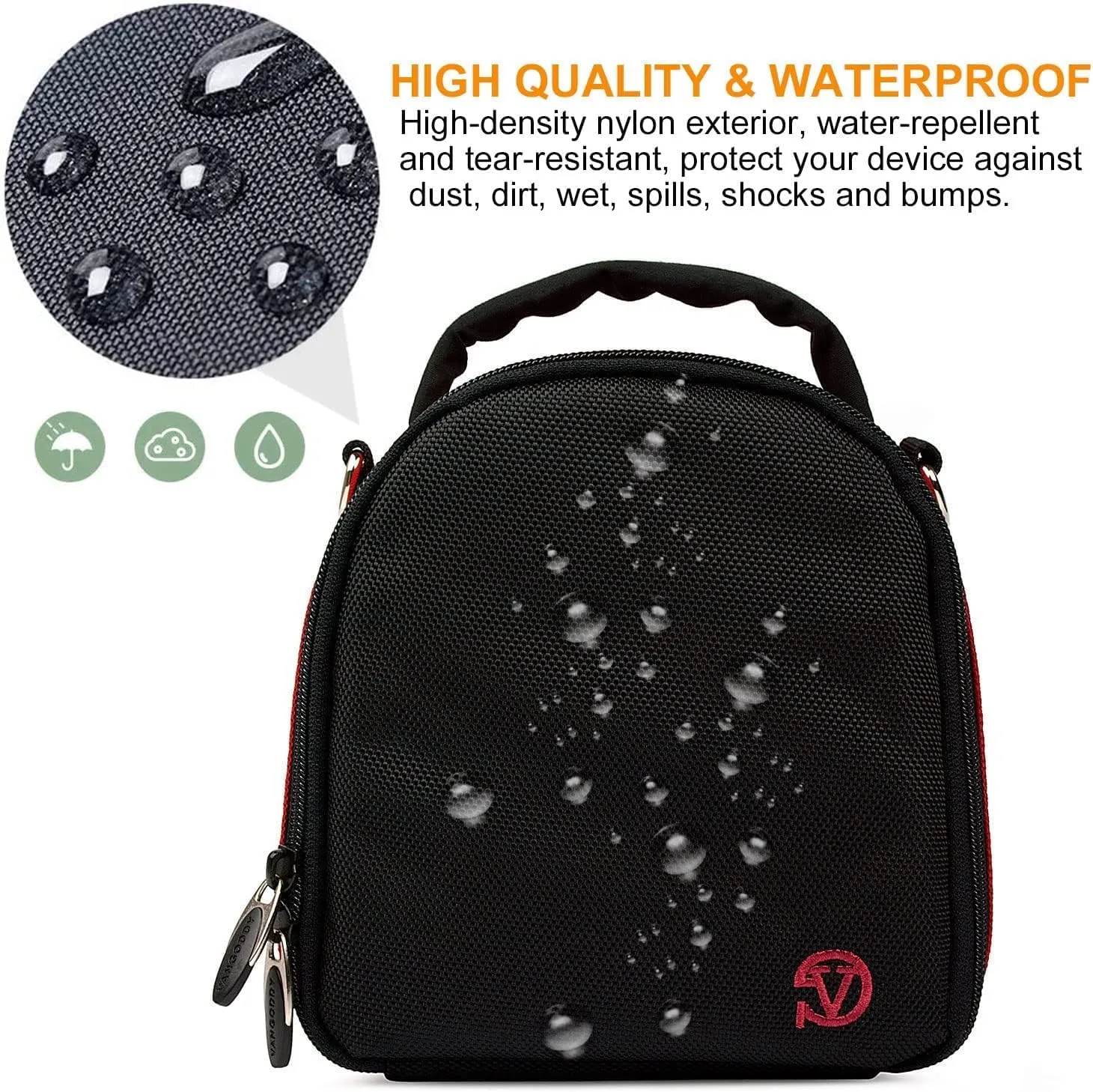 eBigValue DSLR SLR Camera Shoulder Bag Case Compatible With Alpha a6000 a6300 a6500 NEX5 NEX5N NEX6 NEX-6L/B NEX7 DSCH300/B RX10 IV