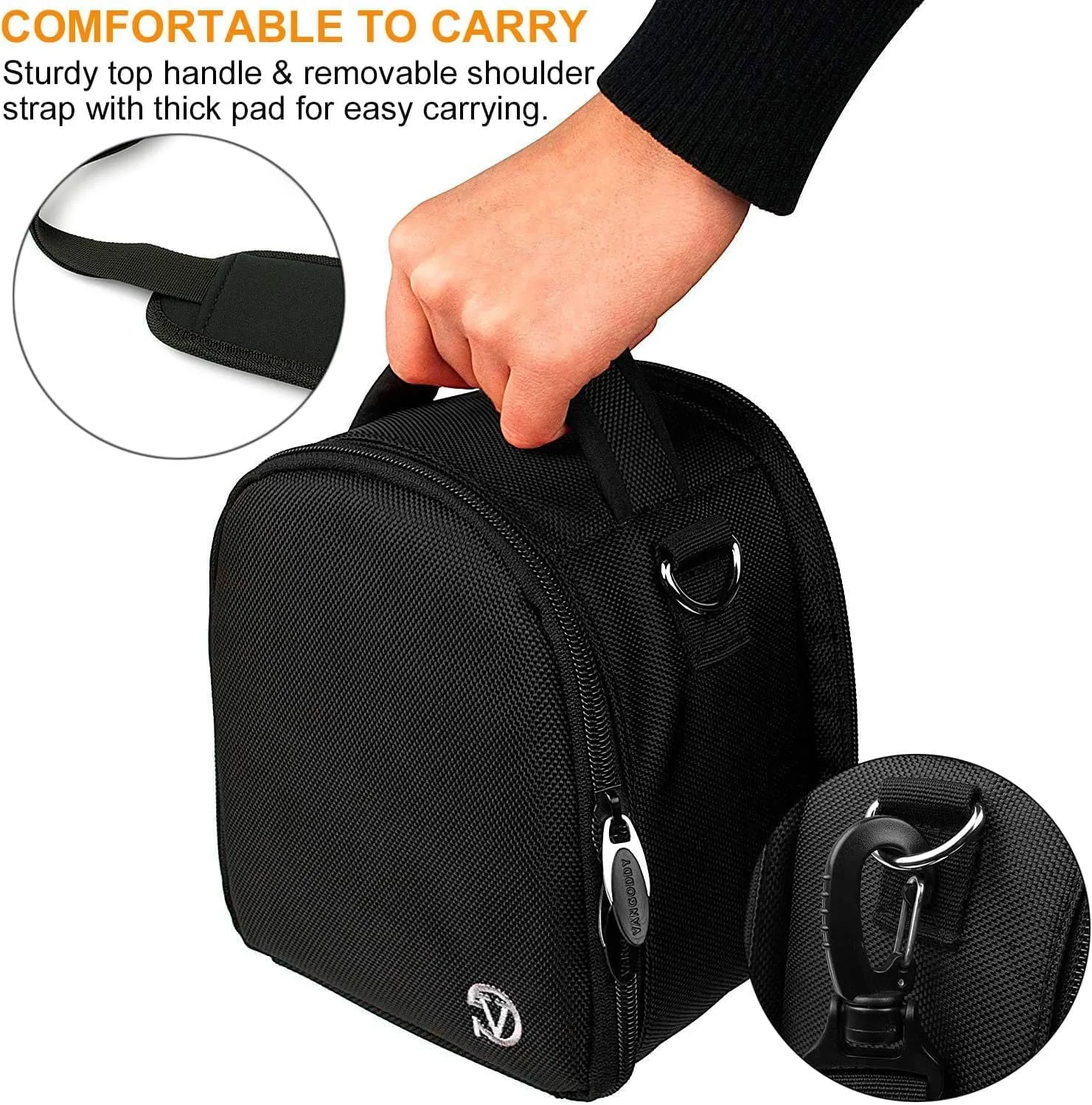 eBigValue DSLR SLR Camera Shoulder Bag Case Compatible With LUMIX DMC FZ70 FZ80 LX10 DMC-G5KK GX9 GX85 LZ40 G9 G7 GH5 G7 X Mark II