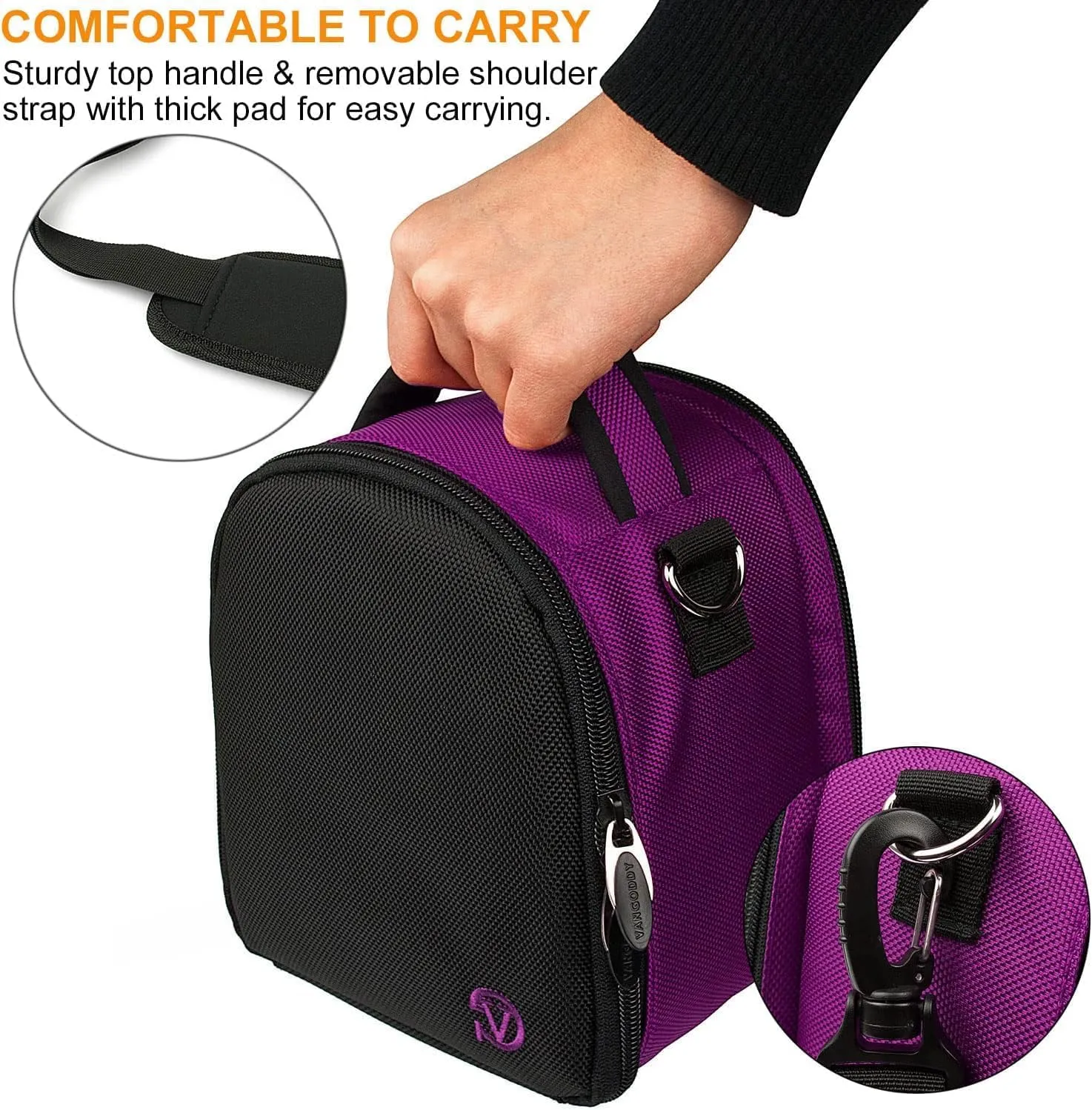 eBigValue DSLR SLR Camera Shoulder Bag Case Compatible With LUMIX DMC FZ70 FZ80 LX10 DMC-G5KK GX9 GX85 LZ40 G9 G7 GH5 G7 X Mark II