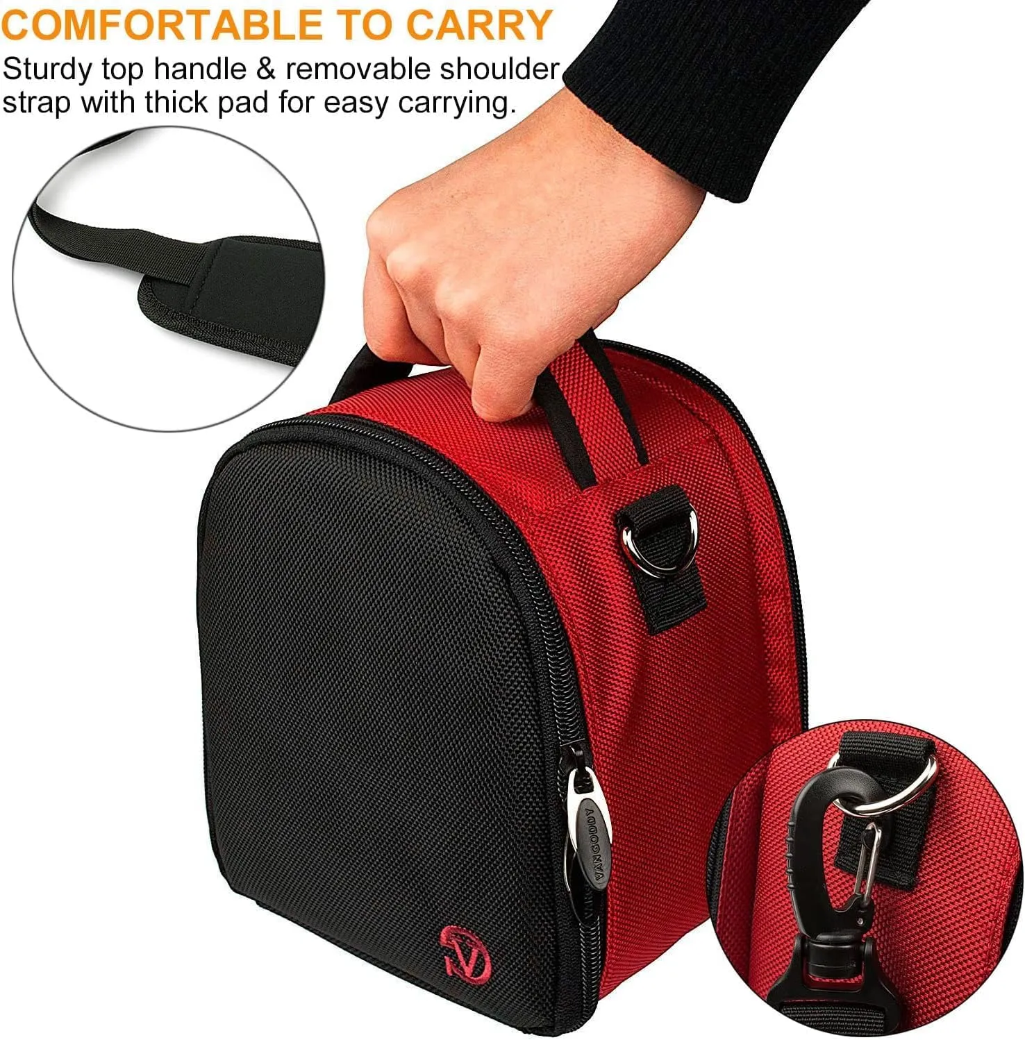 eBigValue DSLR SLR Camera Shoulder Bag Case Compatible With LUMIX DMC FZ70 FZ80 LX10 DMC-G5KK GX9 GX85 LZ40 G9 G7 GH5 G7 X Mark II