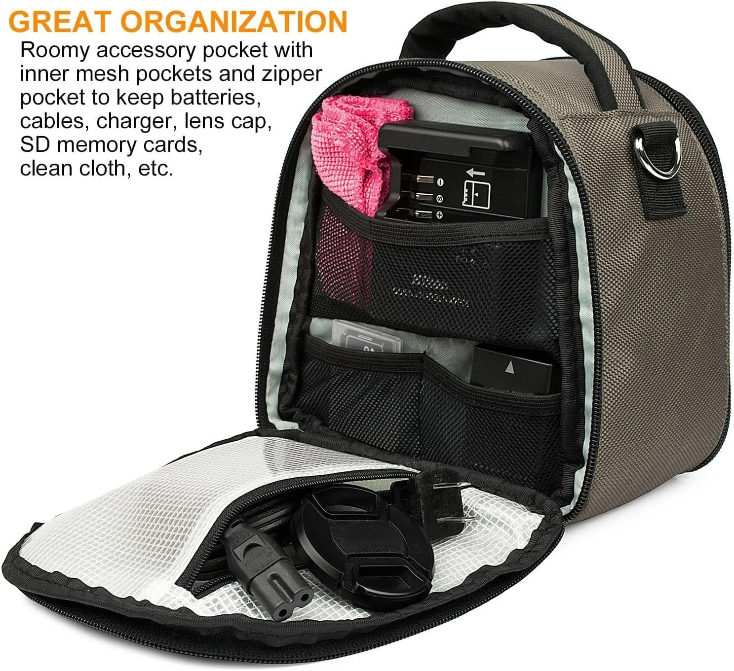 eBigValue DSLR SLR Camera Shoulder Bag Case Compatible With X-T3 X-T10 X100F X100VI X100VS9900 S9800 S8650, Instax Mini 9, 8, 70