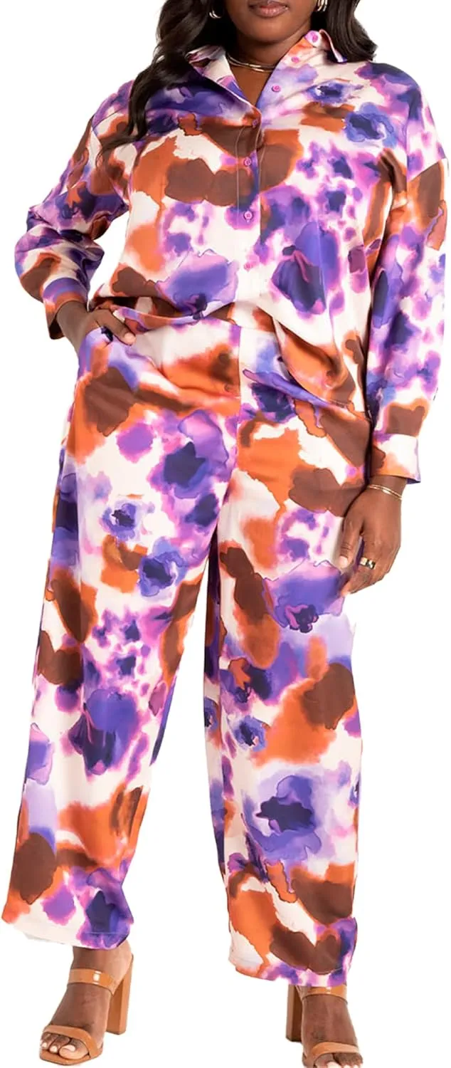 ellos Women's Plus Size Knit Surplice Midi Dress with Self-Tie