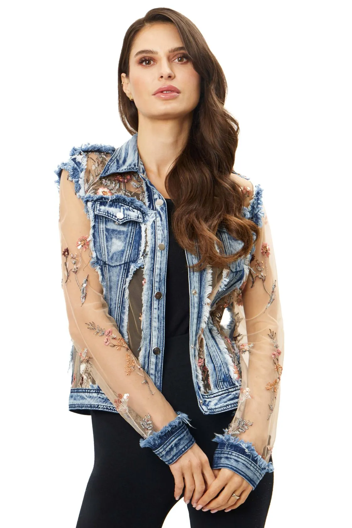 Embossed Short Denim