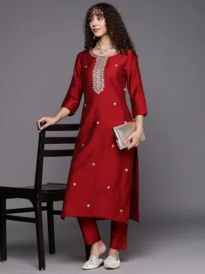 Ethnic Motifs Yoke Design Kurta with Trousers