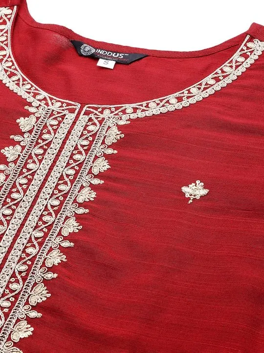 Ethnic Motifs Yoke Design Kurta with Trousers