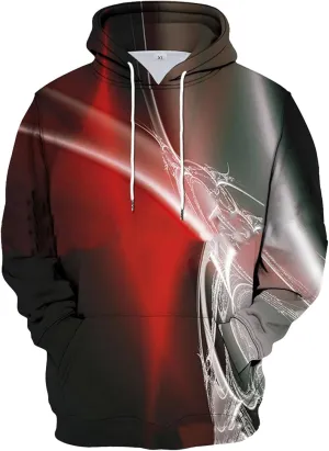 Fall Sweatshirts For Men Fashion 3D Print Hoodies Graphic Long Sleeve Pullover Athletic Winter Drawstring Hoodies