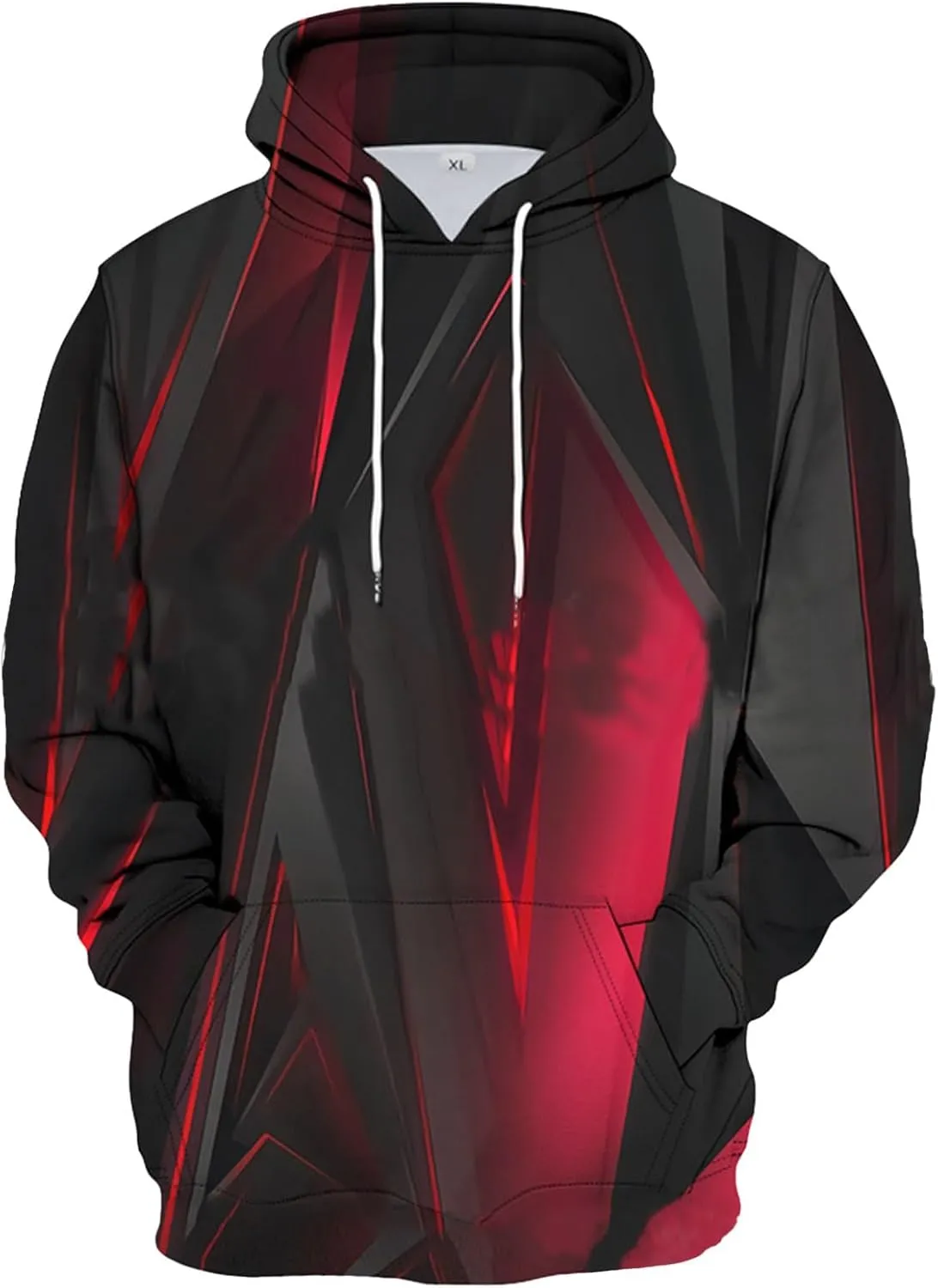 Fall Sweatshirts For Men Fashion 3D Print Hoodies Graphic Long Sleeve Pullover Athletic Winter Drawstring Hoodies