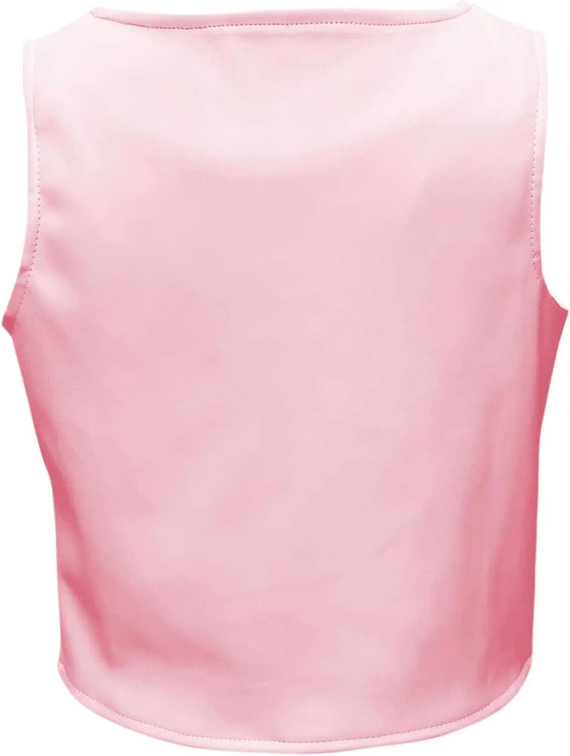 Fallorchid Girls Faux Leather Vest Fashion Button Sleeveless Tank Tops Cute V Neck Jacket Waistcoat