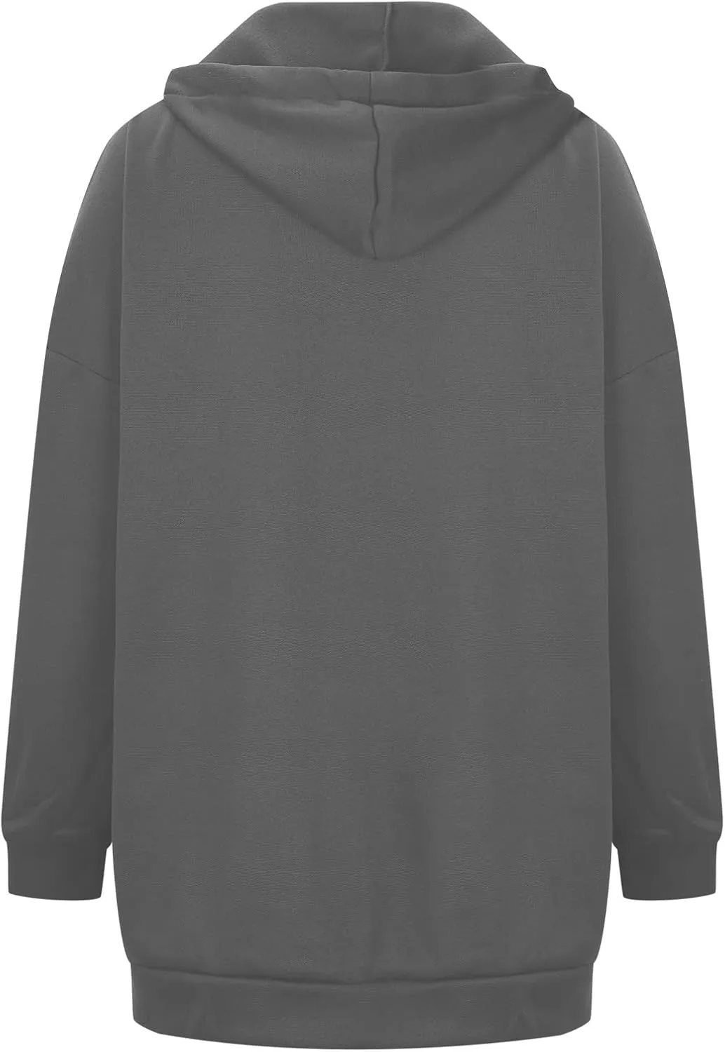 fartey Zip Up Hoodie Women Oversized Loose Baggy Long Sweatshirts Casual Drawstring Long Sleeve Y2K Jackets With Pockets