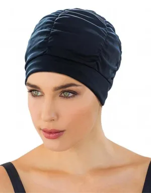 Fashy Pleated Fabric Swim Cap