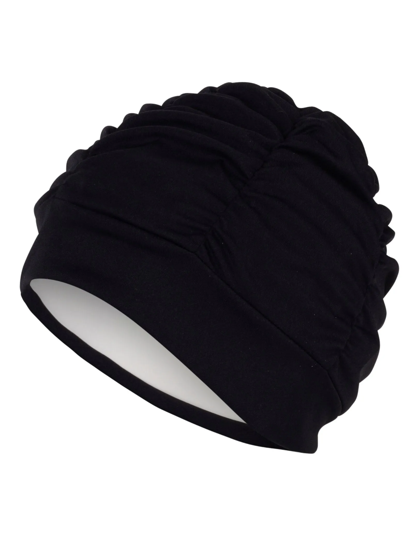 Fashy Pleated Fabric Swim Cap
