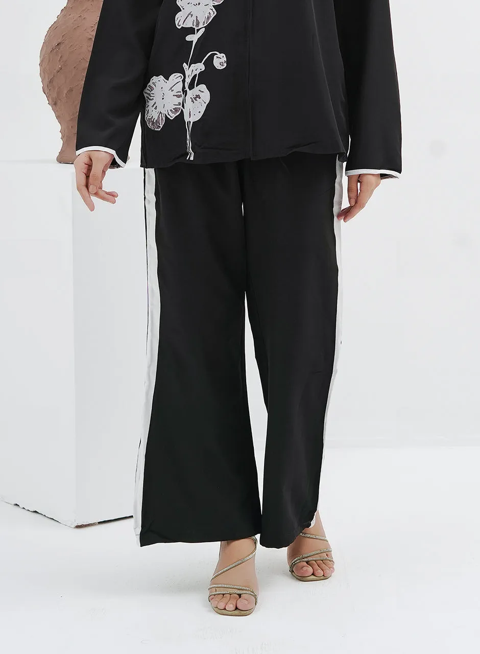 Floral Printed Co-ord Black