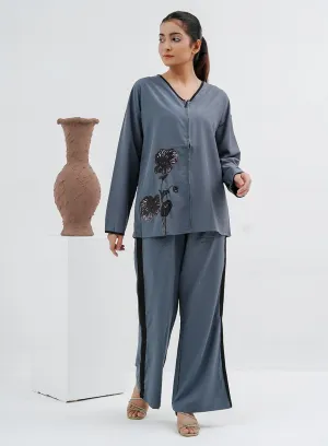 Floral Printed Co-ord Grey