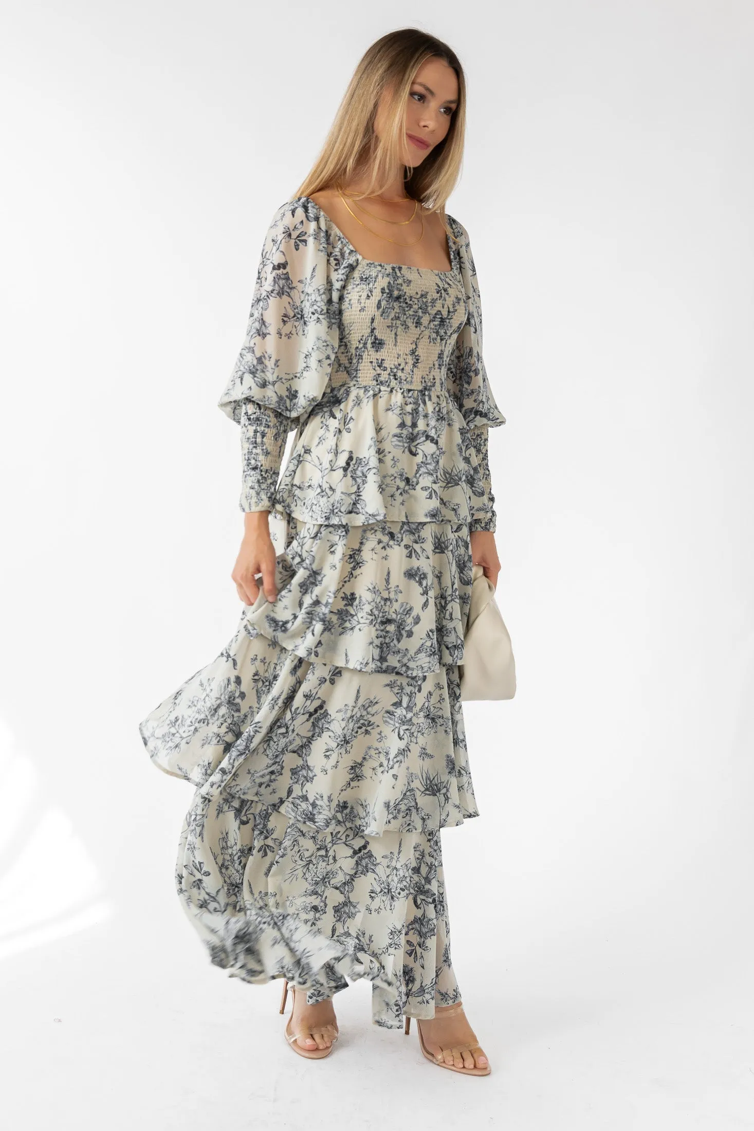 Florence Floral Tiered Maxi Dress - Final Sale