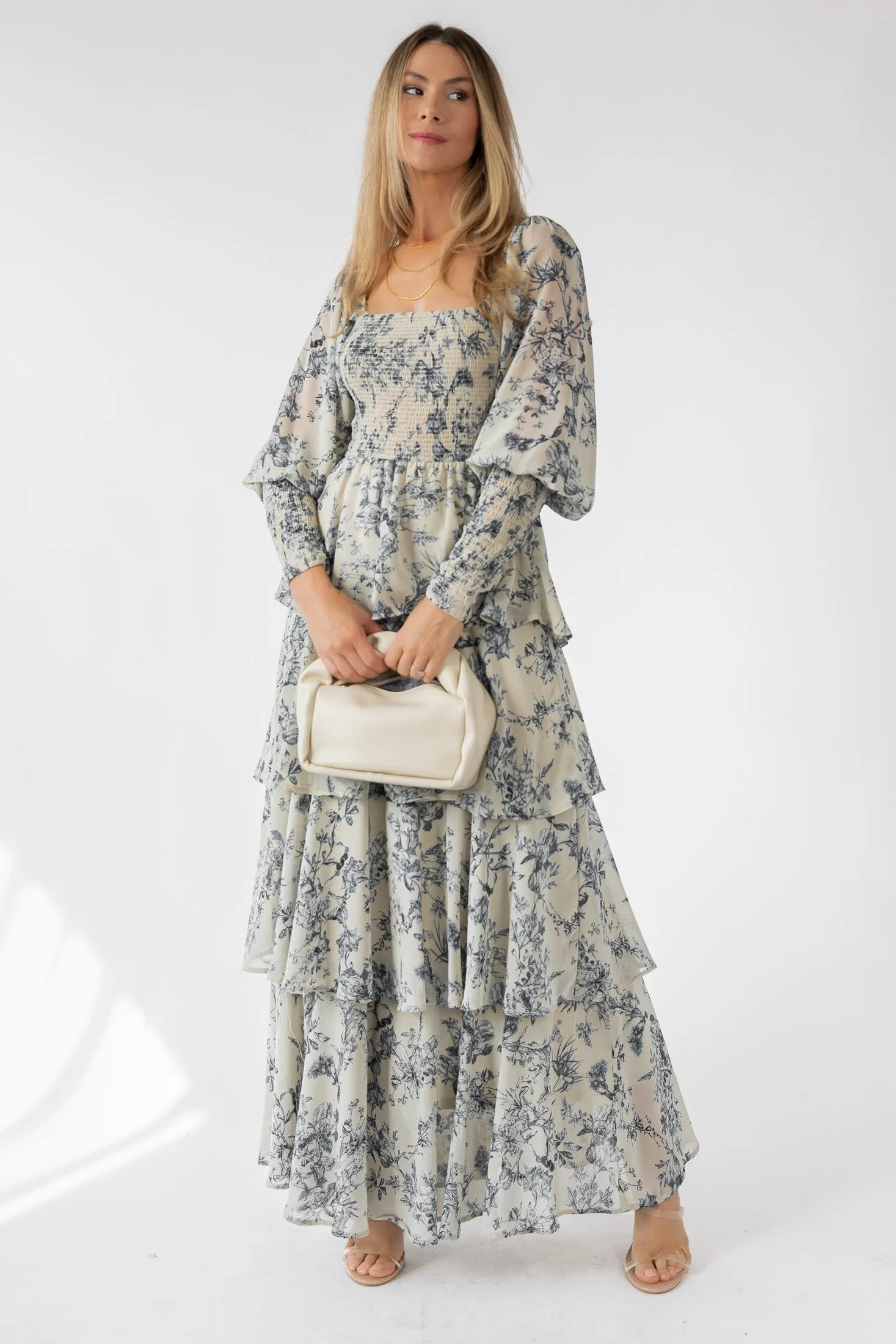 Florence Floral Tiered Maxi Dress - Final Sale