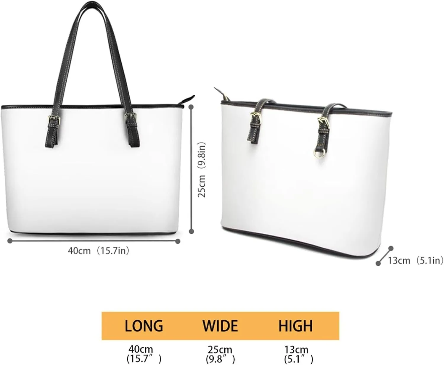 Flowers Soft Leather Tote Bag for Women Handbag Purse, Coastal Style Faux Leather Zipper Travel Tote Bag 13.5 Inch