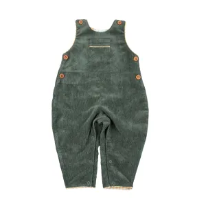 Forest Green Corduroy Overalls for Baby Boys
