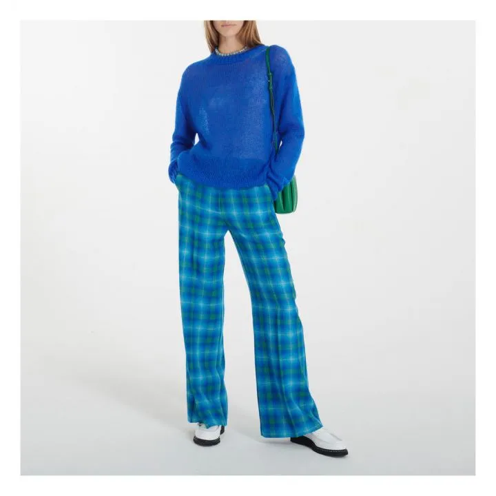 FORTE FORTE  Blue & Green Checkered Trousers
